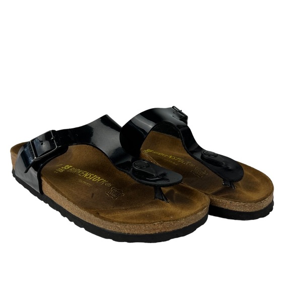 Birkenstock Shoes - Birkenstock Gizeh Birko-Flor Patent Modern Thong Sandal Sz:35 Narrow